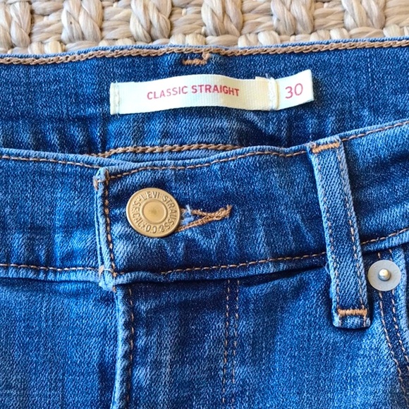 Levi’s Classic Straight Denim Jeans Size Waist 30 x Length 28 - Picture 6 of 14